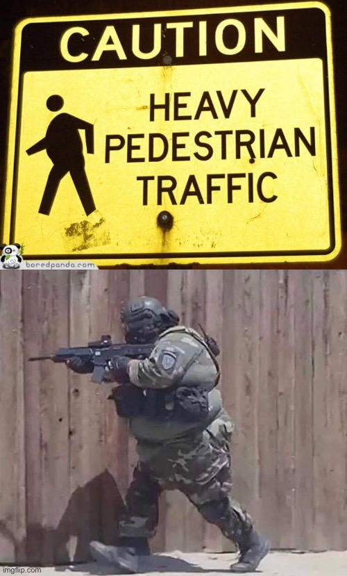 Danger danger | image tagged in fat soldier,obese,heavy,fat | made w/ Imgflip meme maker
