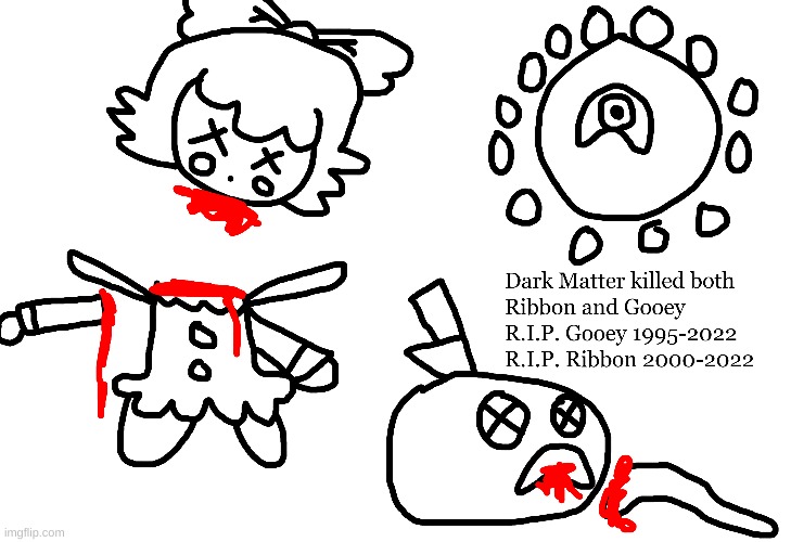 Dark Matter is a true villain | image tagged in kirby,gore,blood,cute,funny,death | made w/ Imgflip meme maker