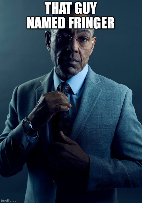Gus Fring we are not the same |  THAT GUY NAMED FRINGER | image tagged in gus fring we are not the same | made w/ Imgflip meme maker