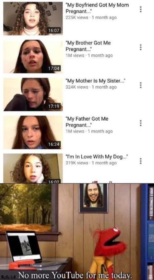 YouTube in a Nutshell | image tagged in youtube,stories | made w/ Imgflip meme maker