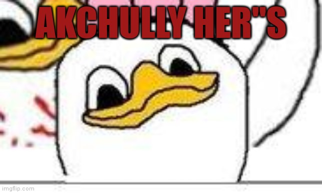 AKCHULLY HER"S | made w/ Imgflip meme maker