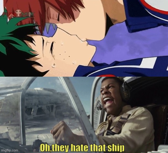 image tagged in oh they hate that ship,memes,funny,anime,my hero academia | made w/ Imgflip meme maker