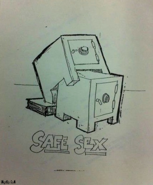Safe sex | image tagged in comic,pun,joke,safe,sex,humor | made w/ Imgflip meme maker