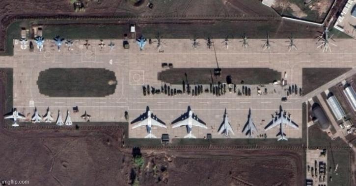 Satellite image of Russian military base | image tagged in russia,military | made w/ Imgflip meme maker