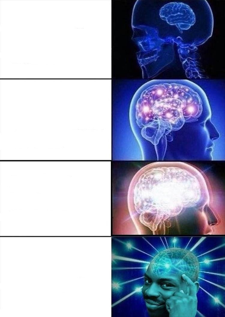 High Quality Expanded Brain Blank Meme Template
