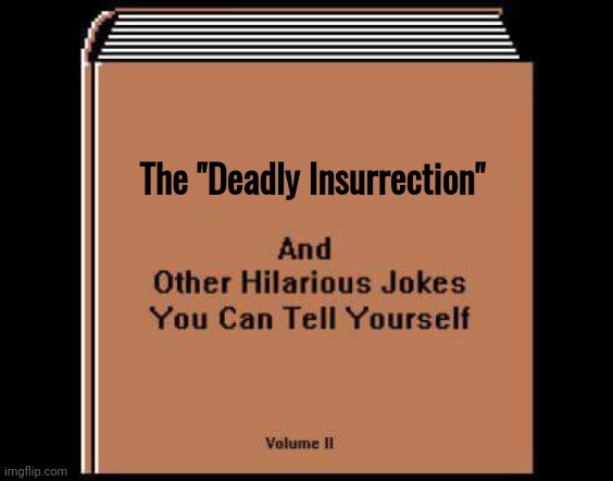 Hilarious Jokes Book | The "Deadly Insurrection" | image tagged in hilarious jokes book | made w/ Imgflip meme maker