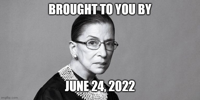 Rbg | BROUGHT TO YOU BY; JUNE 24, 2022 | image tagged in rbg | made w/ Imgflip meme maker