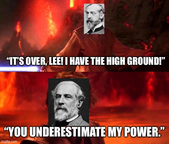 It`s over Anakin. I have a high ground | “IT’S OVER, LEE! I HAVE THE HIGH GROUND!”; “YOU UNDERESTIMATE MY POWER.” | image tagged in it s over anakin i have a high ground | made w/ Imgflip meme maker