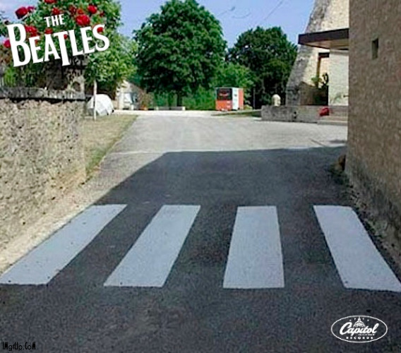 The Beatles - Abbey Road (Low Budget) | image tagged in music,beatles,abbey road,low budget,parody | made w/ Imgflip meme maker