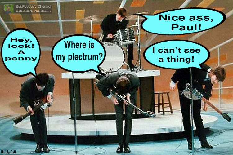 The Beatles  ♫ ♪ ♬ | image tagged in music,the beatles,concert,bow | made w/ Imgflip meme maker