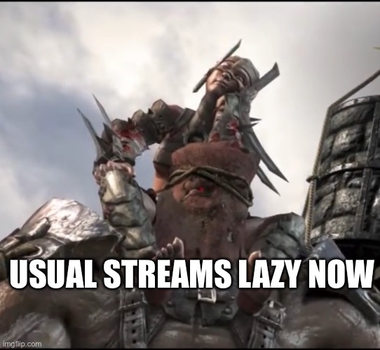 Ferra/Torr Victory | USUAL STREAMS LAZY NOW | image tagged in ferra/torr victory | made w/ Imgflip meme maker