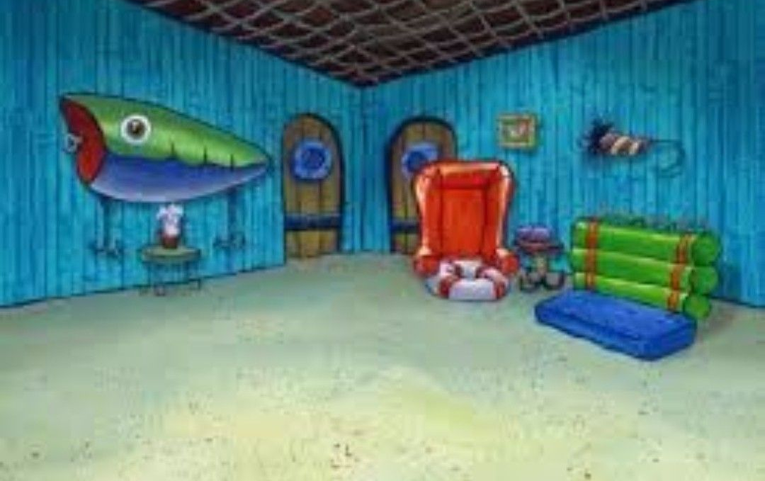 Spongebob's House Interior Blank Meme Template