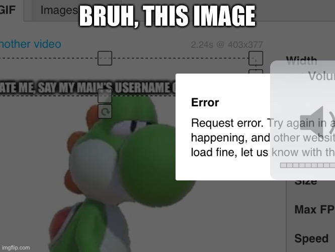 Error | BRUH, THIS IMAGE | made w/ Imgflip meme maker