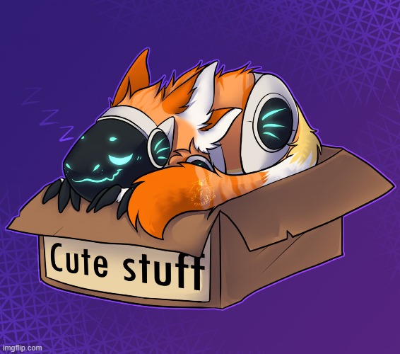 By ninaaa_owo | image tagged in furry,cute,adorable,protogen | made w/ Imgflip meme maker