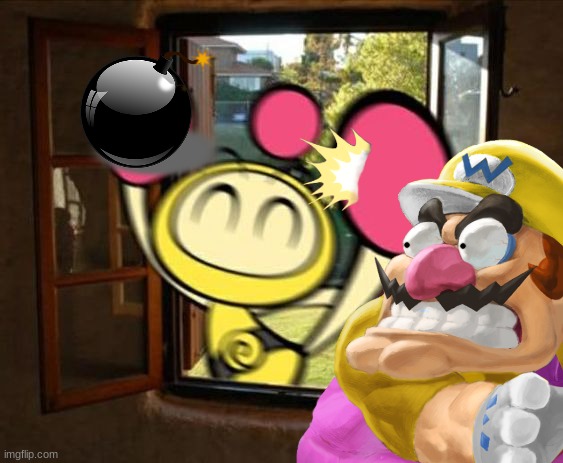 Wario dies after Yellow Bomber breaks in his house.mp3 | image tagged in wario dies,wario,bomberman,bomb,house | made w/ Imgflip meme maker