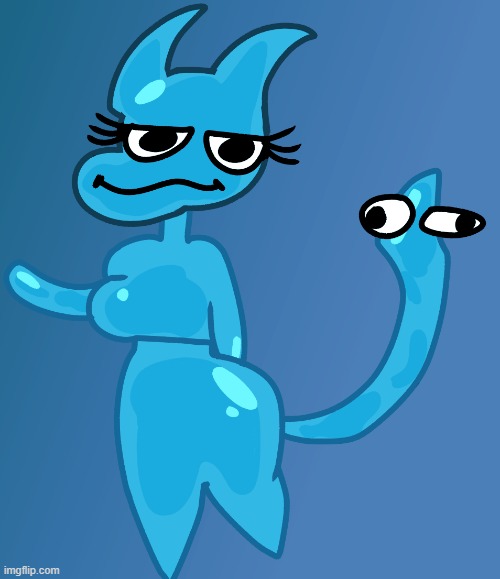 had a dream where I was playing ace attorney but this weird blue thing was in the game for some reason | made w/ Imgflip meme maker