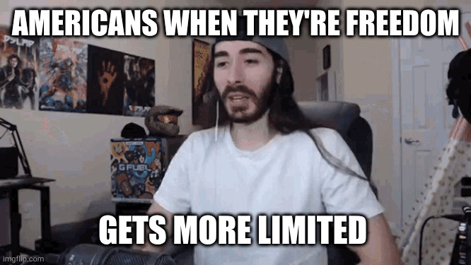 Charlie dance on America | AMERICANS WHEN THEY'RE FREEDOM; GETS MORE LIMITED | image tagged in penguinz0 | made w/ Imgflip meme maker