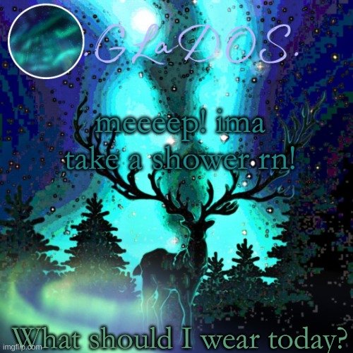 meeeep! ima take a shower rn! What should I wear today? | image tagged in aurora borealis | made w/ Imgflip meme maker
