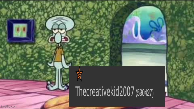 Squidward kicks out x | image tagged in squidward kicks out x | made w/ Imgflip meme maker