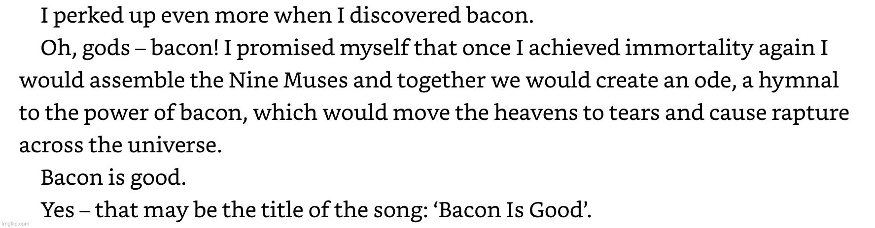 Apollo, god of bacon | made w/ Imgflip meme maker