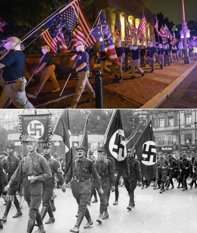 Nazis now and Nazis then Blank Meme Template