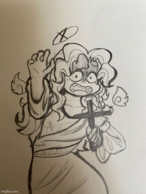 Gabriel with a cross | image tagged in gabriel with a cross | made w/ Imgflip meme maker