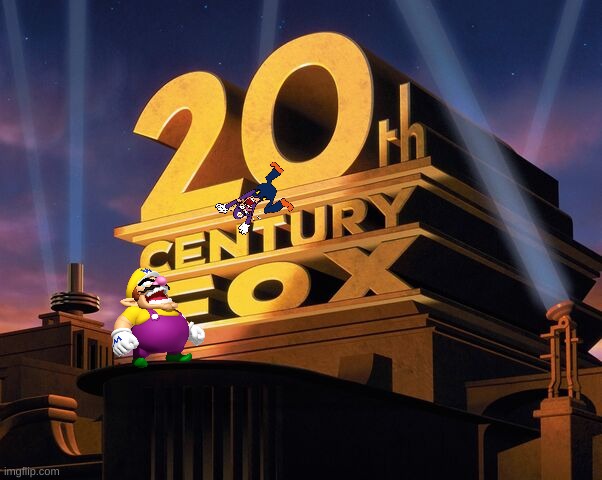 Waluigi falls off the 20th Century Fox logo while Wario watches him die.mp3 | image tagged in memes,funny,20th century fox,wario,waluigi,stop reading the tags | made w/ Imgflip meme maker
