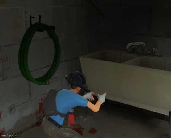sink hater | image tagged in tf2,tf2 scout | made w/ Imgflip meme maker