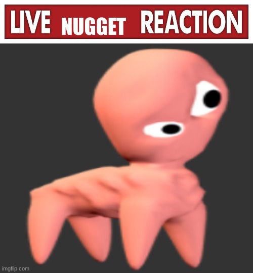 Live Nugget Reaction | image tagged in live nugget reaction | made w/ Imgflip meme maker