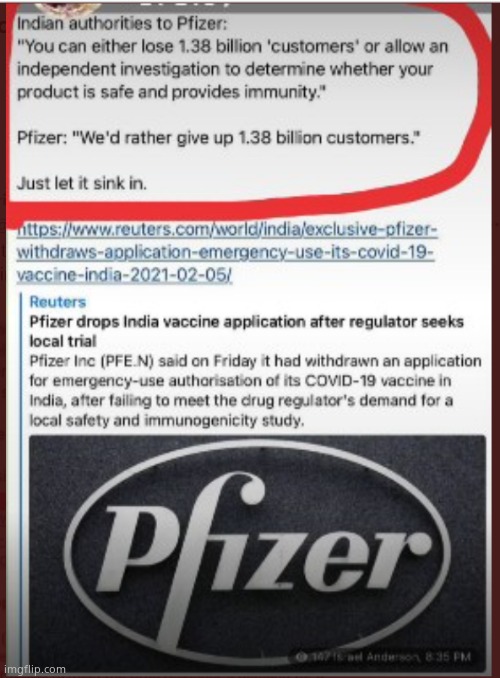 Pfizer India | image tagged in pfizer india | made w/ Imgflip meme maker