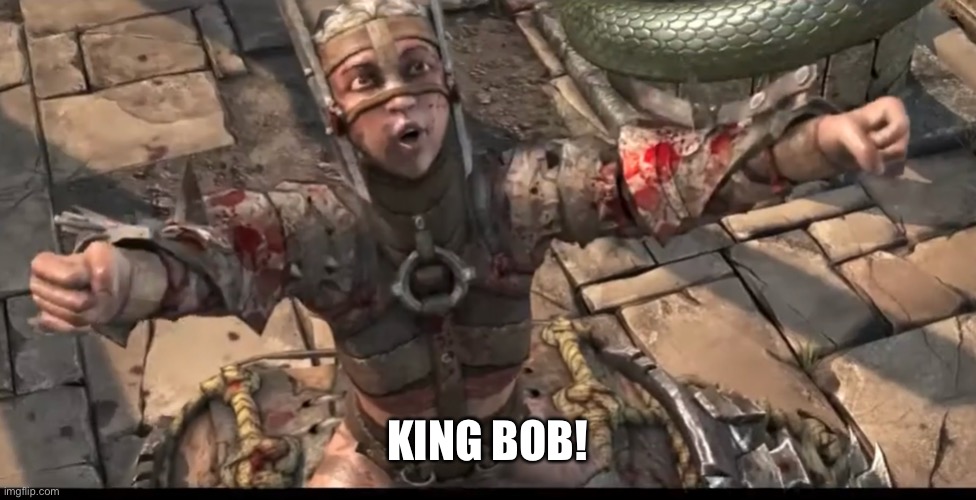 Victory! Woo! | KING BOB! | image tagged in victory woo | made w/ Imgflip meme maker