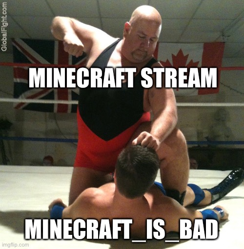 Beating Up | MINECRAFT STREAM MINECRAFT_IS_BAD | image tagged in beating up | made w/ Imgflip meme maker