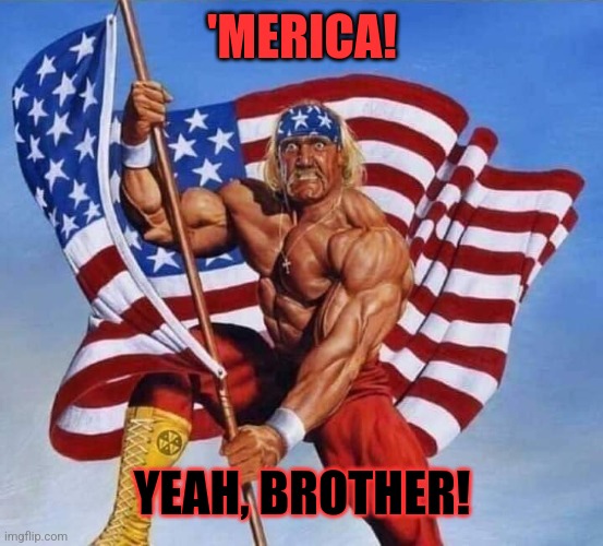Happy 4th! | 'MERICA! YEAH, BROTHER! | image tagged in happy,fourth of july,merica,independence day | made w/ Imgflip meme maker