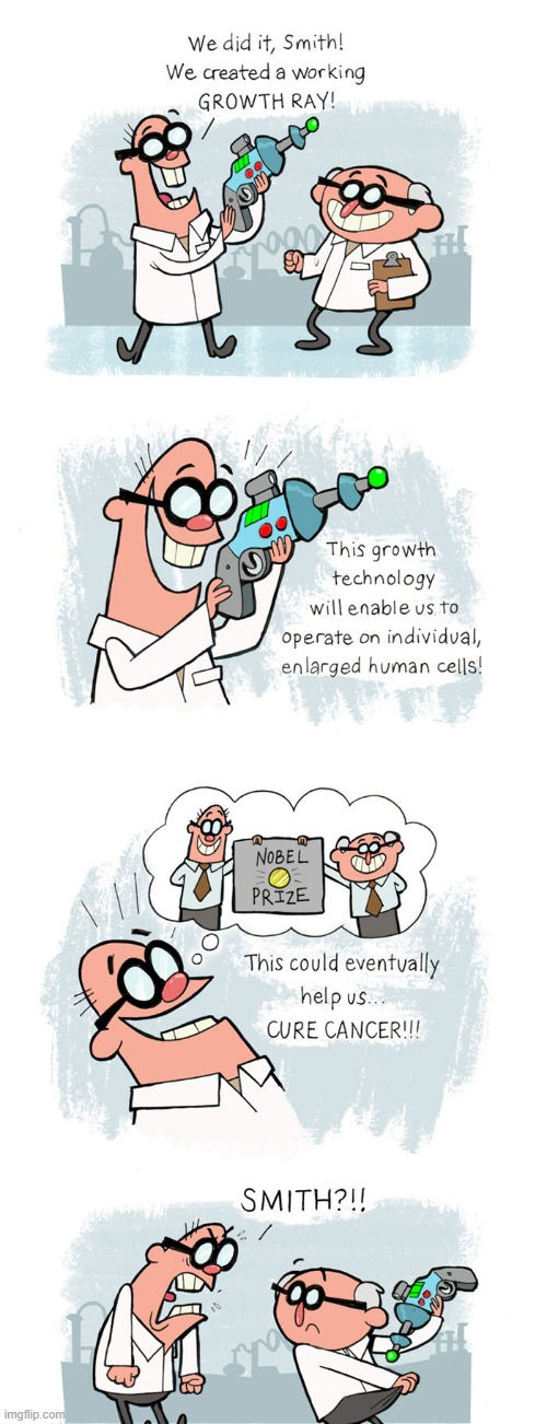 GROWTH Ray | image tagged in comics | made w/ Imgflip meme maker