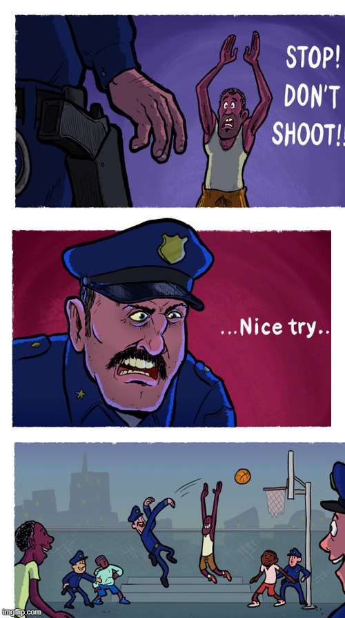 Guns Down | image tagged in comics | made w/ Imgflip meme maker