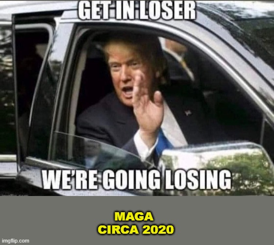 Revisionist History, but still accurate. | MAGA 
CIRCA 2020 | image tagged in trump,election,fraud,maga,republicans,deny | made w/ Imgflip meme maker