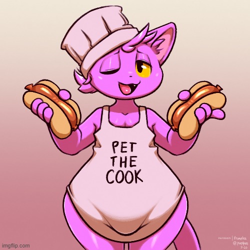 By Frumples | image tagged in furry,femboy,cute,adorable,cook | made w/ Imgflip meme maker