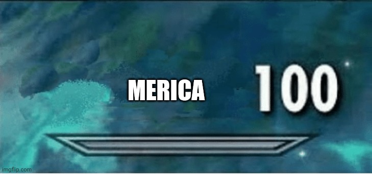 Skyrim 100 Blank | MERICA | image tagged in skyrim 100 blank | made w/ Imgflip meme maker