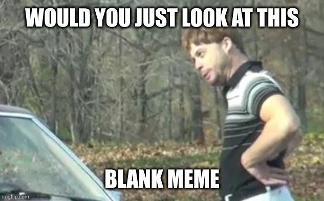 ed bassmaster would y alook at that | WOULD YOU JUST LOOK AT THIS BLANK MEME | image tagged in ed bassmaster would y alook at that | made w/ Imgflip meme maker