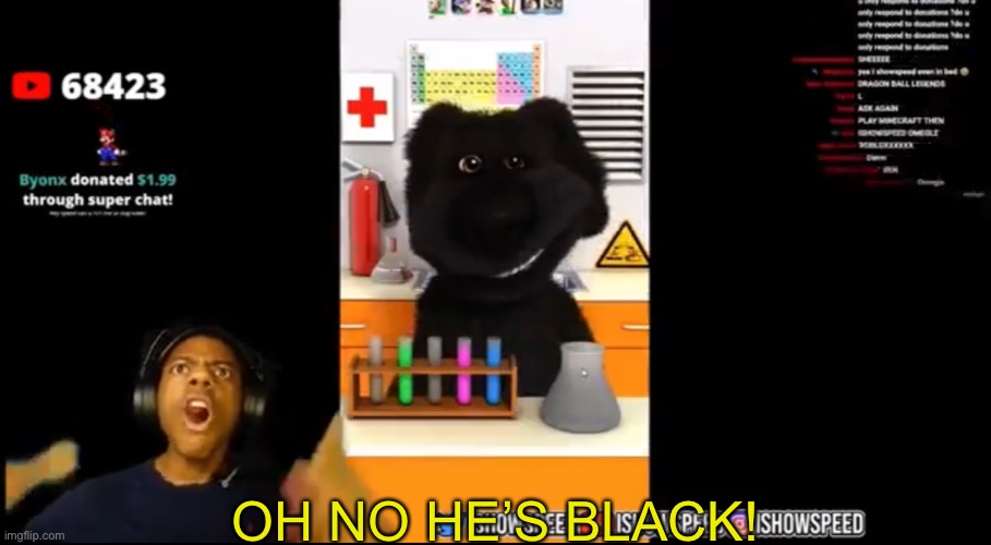 OH NO HE’S BLACK! | made w/ Imgflip meme maker
