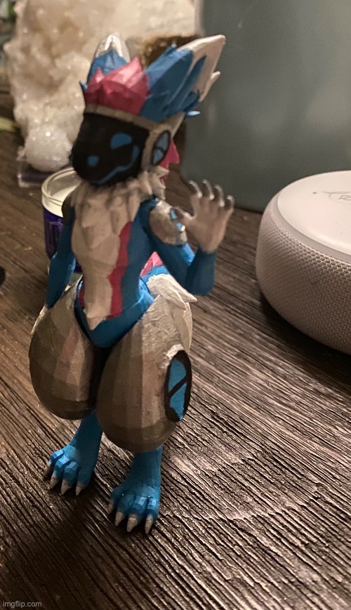 Figure I painted of my sona | image tagged in furry | made w/ Imgflip meme maker