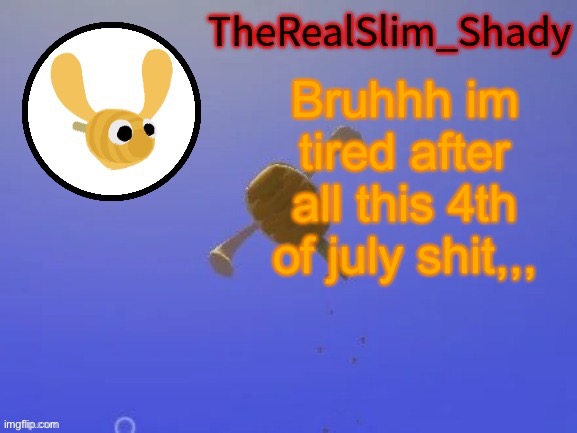 Shady’s hunnabee temp (thanks carlos) | Bruhhh im tired after all this 4th of july shit,,, | image tagged in shady s hunnabee temp thanks carlos | made w/ Imgflip meme maker