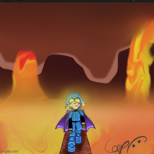 Drawing of the nether in minecraft! | image tagged in minecraft,art | made w/ Imgflip meme maker