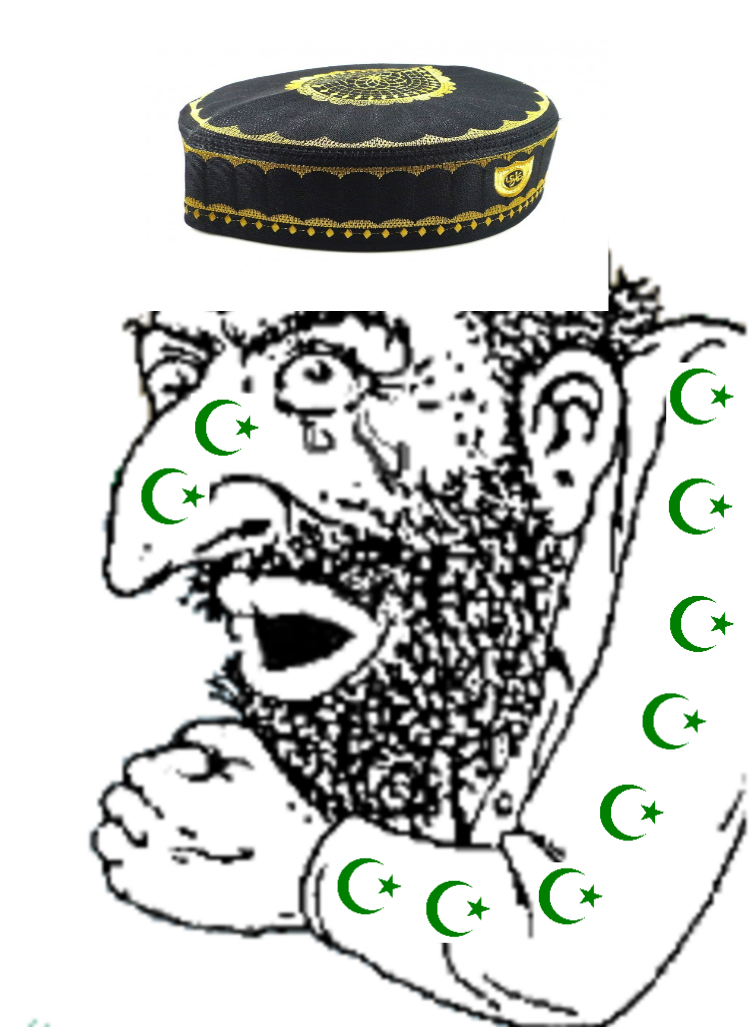 Scared Happy Muslim Blank Meme Template