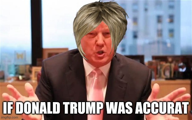 Karen Trump | IF DONALD TRUMP WAS ACCURAT | image tagged in donal trump | made w/ Imgflip meme maker