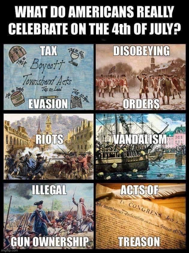 Americans on 4th of July | image tagged in americans on 4th of july,4th of july,july 4th,treason,american revolution,british | made w/ Imgflip meme maker