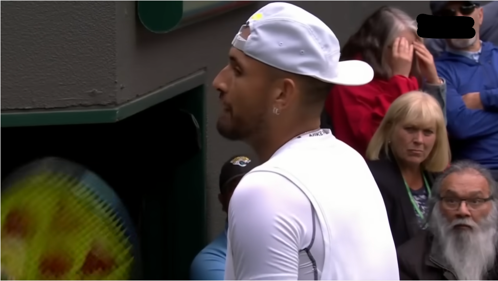 Kyrgios and the man on the back Blank Meme Template