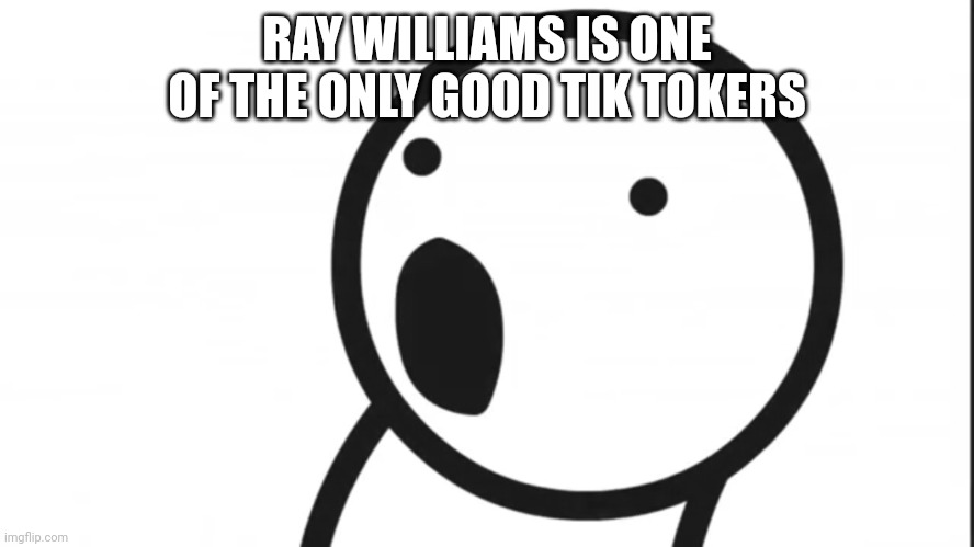 Adsf pog | RAY WILLIAMS IS ONE OF THE ONLY GOOD TIK TOKERS | image tagged in adsf pog | made w/ Imgflip meme maker