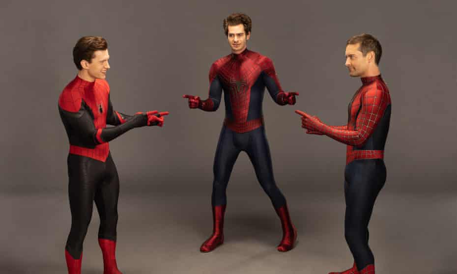 High Quality Real Spider Men Triple Blank Meme Template