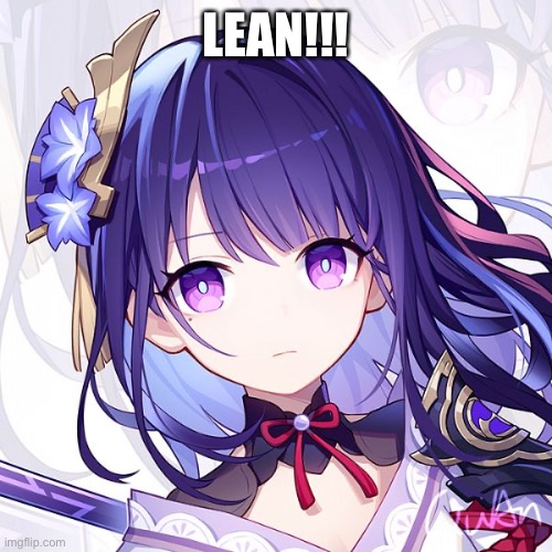 Raiden Shogun | LEAN!!! | image tagged in raiden shogun | made w/ Imgflip meme maker